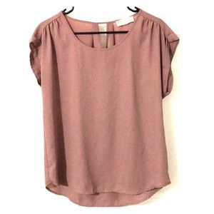 Mauve short sleeved blouse